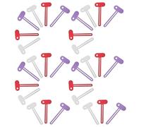 FONDOTIN 30pcs Metal Toothpaste Tube Squeezer Roller Dispenser with Red, Purple, Silver Finish Manual Tube Helper for Bathroom and Home Use