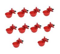 FONDOTIN 30pcs Professional Poultry Watering Bowl Plastic Chicken Waterer Automatic Refillable System Poultry Drinkers for Farm