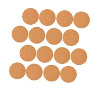 FONDOTIN 30pcs Round Adhesive Cork Coasters with Strong Self Adhesive Backing for Drink Protection Vibration Dampening Silent Dining Cork Pads for Office and Home Crafts