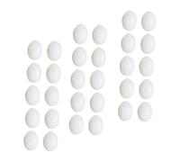 FONDOTIN 30pcs Simulated Pigeon Eggs Sturdy Plastic Incubation Props for Pigeon Breeding and Nesting Supplies with Safe Materials