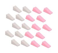 FONDOTIN 30pcs Triangle Makeup Wedges Powder Puff Soft Dual Use Cosmetic Sponges for Foundation Cream Powder Application Home Travel Beauty Tool White Pink Mixing Colors