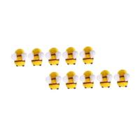 FONDOTIN 30pcs Wool Felt Bee Balls for DIY Crafts Bee Birthday Party Decoration Flatback Embellishments Cute Cartoon Style for Creativity and Imagination Development