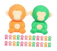 FONDOTIN 36pcs Monkey Erasers Cute Cartoon Rubber Pencil Erasers for Students Party Favors Fun Animal Shape Compact TPR Material School Supplies