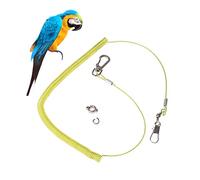 FONDOTIN 3m Elastic Parrot Leash Bird Rope Training Harness Parrot Perch for Bird Climbing Rope Random Color