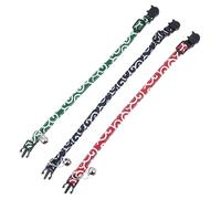 FONDOTIN 3Pcs Adjustable Breathable Cat Bow Collar with Bell Soft Kitten Necktie Elegant Design Durable
