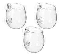 FONDOTIN 3pcs Aquarium Plant Holder: Top Hanging Plant Pot With Suction Cup - Transparent Glass Fish Tank Planter - For Water Feature Decoration
