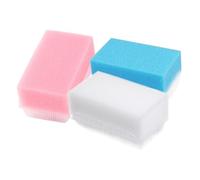 FONDOTIN 3pcs Bath Sensory Brushes Soft Body Washing Scrubber for Newborn Essentials Gentle Touch Skincare Training Equipment in White Pink Blue for Boys
