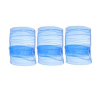 FONDOTIN 3pcs Blue Mesh Bird Cage Cover Netting Skirt Guard Protector for Parakeet Macaw Breathable Dustproof Birdcage Netting with Splash and Molt Food Catcher Washable Reusable Bird Cage