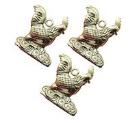 FONDOTIN 3Pcs Brass Keychain Pendants Chicken Design Car Key Hanging Charms Creative Gift for Friends and Family with Fade-resistant Color and Sturdy Build