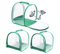 FONDOTIN 3pcs Butterfly Habitat Mesh Cage for Caterpillars and Butterflies Portable Insect House Zipper Design for School and Home Use