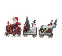 FONDOTIN 3pcs Christmas Resin Train Set Festive Desktop Decor for Home Office Unique Holiday Ornament for Xmas Party and Celebrations