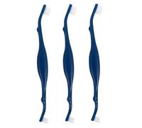 FONDOTIN 3pcs Double-Ended Pet Toothbrush with Soft Bristles Lightweight Handle for Dog and Cat Oral Care Ergonomic Design for Thorough Gum Cleaning