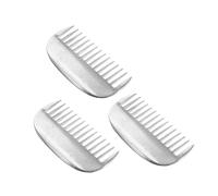 FONDOTIN 3pcs Double Sided Metal Pet Grooming Comb for Cats Dogs Horses Polished Surface Detangling Brush for Long Short Hair Hair Removal Tool
