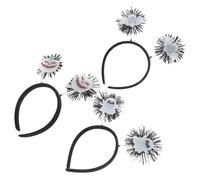 FONDOTIN 3pcs Glow Dark Halloween Hairbands Set Lightweight Spooky Bat and Ghost Headbands Comfortable Fit for Adults Party Cosplay Trick Treat Accessories
