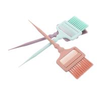 FONDOTIN 3pcs Hair Dyeing Tools Set with Rat Tail Comb Flip Design for Precise Sectioning Versatile Salon and DIY Highlighting Brush for Even Application and Color Techniques