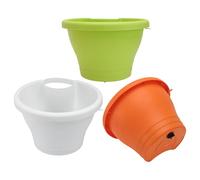 FONDOTIN 3pcs Hanging Drain Pipe Planters for Flowers and Plants, Plastic Flowerpots with Convenient to Move and Clean Feature, for Balcony to Create a Beautiful Display