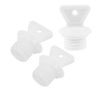 FONDOTIN 3Pcs Hot Water Bottle Replacement Stoppers, White PP Plastic Sealing Plugs with 2.1Cm Inner Diameter and 1.7Cm Height, Leak-Proof Caps for Portable Hot Water Bags, Travel Use