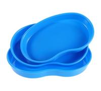 FONDOTIN 3Pcs Medical Kidney Trays Set for Medication Dispensing - ABS Plastic Pill Organizer Small, Medium, Large Sizes - Hospital Medication Storage Trays for Nurses and Healthcare Use