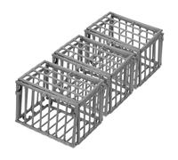 FONDOTIN 3pcs Miniature Plastic Cage Model Small Storage Cage Ornament for DIY Accessory Decor for Small Animals and Action Figures