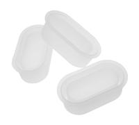 FONDOTIN 3pcs Oval Silicone Planter Molds for Indoor Gardening Resin and Flower Pot Casting Moulds Easy Demolding Succulent Planter Mold for DIY and Plaster Craft