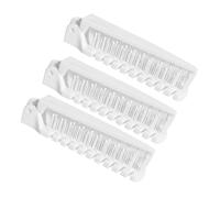 FONDOTIN 3pcs Portable Folding Double-headed Hair Combs Travel Brush Anti-static Plastic Hair Comb for Salon Barber Home Use