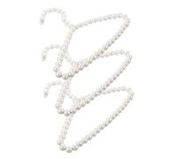 FONDOTIN 3pcs Quality Metal Dog Clothes Hangers Pearl Beads Pet Grooming Hangers for Dogs