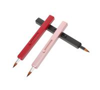 FONDOTIN 3pcs Retractable Lip Brush Portable Nylon Lipstick Applicator with Protective Cover for Women Soft Dual Ended Makeup Tools for Precise Lip Color Application at Home Office Travel