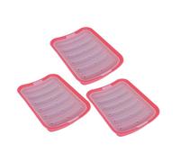 FONDOTIN 3pcs Silicone Sausage Molds for Baking Non Stick Flexible Hot Dog Bread Trays for DIY Homemade Snacks Food Maker Heat Resistant and Easy Release Kitchen Tool
