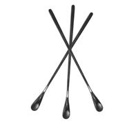 FONDOTIN 3Pcs Stainless Steel Reptile Food Spoon Small Feeding Scoop for Lizard and Small Animals Ergonomic Handle Versatile for Solid and Liquid Pet Food