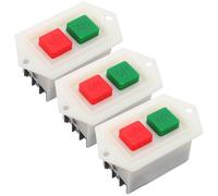 FONDOTIN 3pcs Start Button Switch for Grinding Machine, 10A Electric Push Button Power Control Switch for Industrial Grinder Equipment, Reliable Bench Drill Motor Control Starter