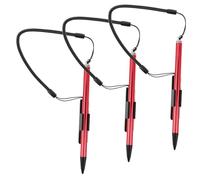 FONDOTIN 3pcs Stylus Pens with Spring Rope and Fixing Base High Precision Capacitive and Resistive Touch Screen Pens for Tablets Smartphones Learning Devices Lightweight and Portable for