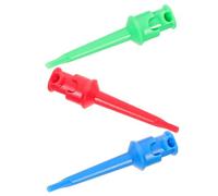 FONDOTIN 3pcs Test Lead Multimeter Probe Hook Clips with Insulated Spring-loaded Grabbers for Electronic Component Testing Miniature Circuit Repair Automotive Inspection Compatible with