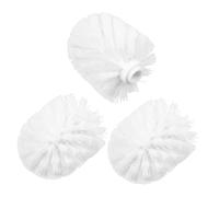 FONDOTIN 3pcs Toilet Brush Replacement Heads Household Cleaning Supplies Brush Refills for Bathroom Cleaning Easy Installation White Accessories