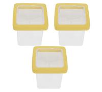 FONDOTIN 3pcs Transparent Fish Breeding Box for Aquarium Floating Isolation Tank with Double Layer Design for Safe Clownfish Shrimp Guppy Fry Separation and Hatchery