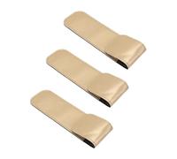 FONDOTIN 3PCS Tweezers Protective Cover PU Leather Holder for Eyelash Grafting Durable Lightweight Sleeve for Beauty Salons and Home Use Gold Color