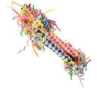 FONDOTIN 3pcs Wear-Resistant Parrot Chewing Colorful Braided Paper Strings, Small to Medium Bird Cage for Budgies and Conures, Sturdy Pet Playthings for Foraging and Entertainment