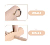 FONDOTIN 3PCS Wooden Bird Cage Mirror Perch Stand, Parakeet Hanging Swing for Cockatiel, Finch, Canary Interactive Play Accessory