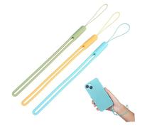 FONDOTIN 3pcs Wrist Lanyards for Phone and Camera Silicone Phone Hand Straps Anti-lost Wrist Strap Set in Lemon Yellow Light Matcha Green and Mint Border for Everyday Use