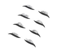 FONDOTIN 4 Pairs Black Glitter Eyeliner Decal Eyelash Tape Stickers Dense Eye Line Strips for Women Makeup Eye Decoration