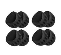 FONDOTIN 4 Pairs Breathable Toeless Toe Liner Socks for Women Thin Invisible Half Socks with Toe Separation for Summer Black