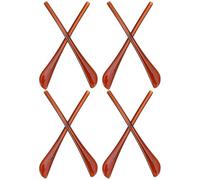 FONDOTIN 4 Pairs Non-slip Plastic Eyeglass Temple Tips Replacement Flexible Glasses Leg Grips Sleeves for Spectacles Sunglasses Coffee Color Compatible with Various Frame Types