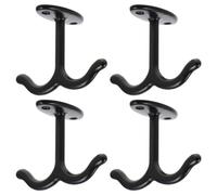 FONDOTIN 4 Pcs Ceiling Double Claw Hook Towel Hooks Scarf Hangers for Closet Pot Hangers for Kitchen Ceiling Metal Shelves Wardrobe Ceiling Hook Purse Hook Shelf Hat Zinc Alloy