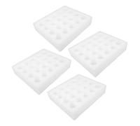 FONDOTIN 4 Sets Thickened Pearl Cotton Shock Absorbent Egg Storage Tray with Reliable Protective Egg Holder for Logistics Home Storage and Display