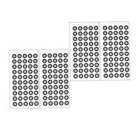 FONDOTIN 4 Sheets High Reflectivity Reflective Marker Points for Scanning Devices Adhesive Film Marking Dots Tear-resistant Stickers for Identification in Low Light