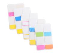FONDOTIN 400pcs Writable Sticky Page Tabs for Books and Files Double-sided Repositionable Markers with Ink-friendly Surface Color-coded Index Flags for Student and Office Organization