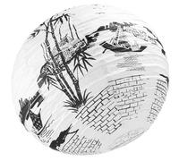 FONDOTIN 40cm Japanese Paper Lantern Plum Blossom Design White Background Fishing Village Style Hanging Lantern for Restaurant Home Party Decoration