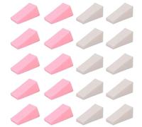 FONDOTIN 40Pcs Makeup Puff Wet and Dry Use Cosmetic Sponges for Foundation Blending Soft Reusable Facial Sponges for Smooth Makeup Application with White and Pink Colors