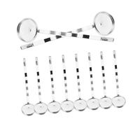 FONDOTIN 40pcs Silver Metal French Hair Clips with Inner Diameter Cabochon Bases DIY Bobby Pins and Barrettes for Crafting Hair Accessories Sturdy Non Bending Design for Women