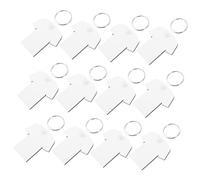 FONDOTIN 40pcs Sublimation Keychain Blanks Durable Fiberboard DIY Key Rings for and Photos for Craft Projects and Unique