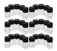 FONDOTIN 40pcs Transparent Glass Perfume Bottles with Caps and Inner Stoppers Refillable Mini Vials for Travel Home and Outdoor Use Leakproof Sample Containers for Oils and Fragrances